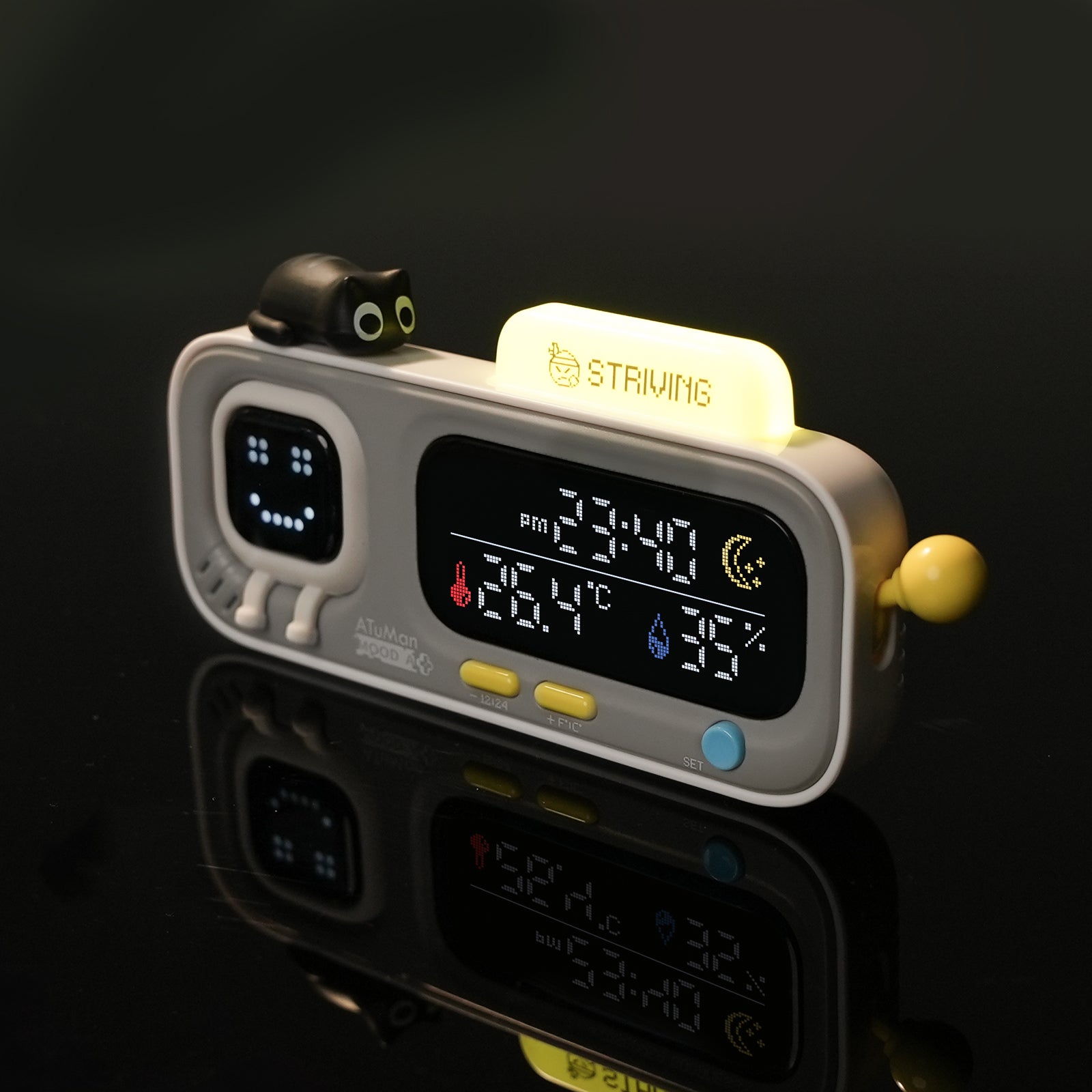 ATuMan MOODA Retro Pixel Style Smart Thermohygrometer