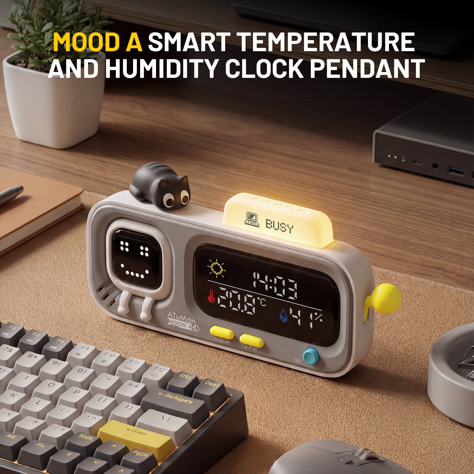 ATuMan MOOD A Retro Pixel Style Smart Thermohygrometer
