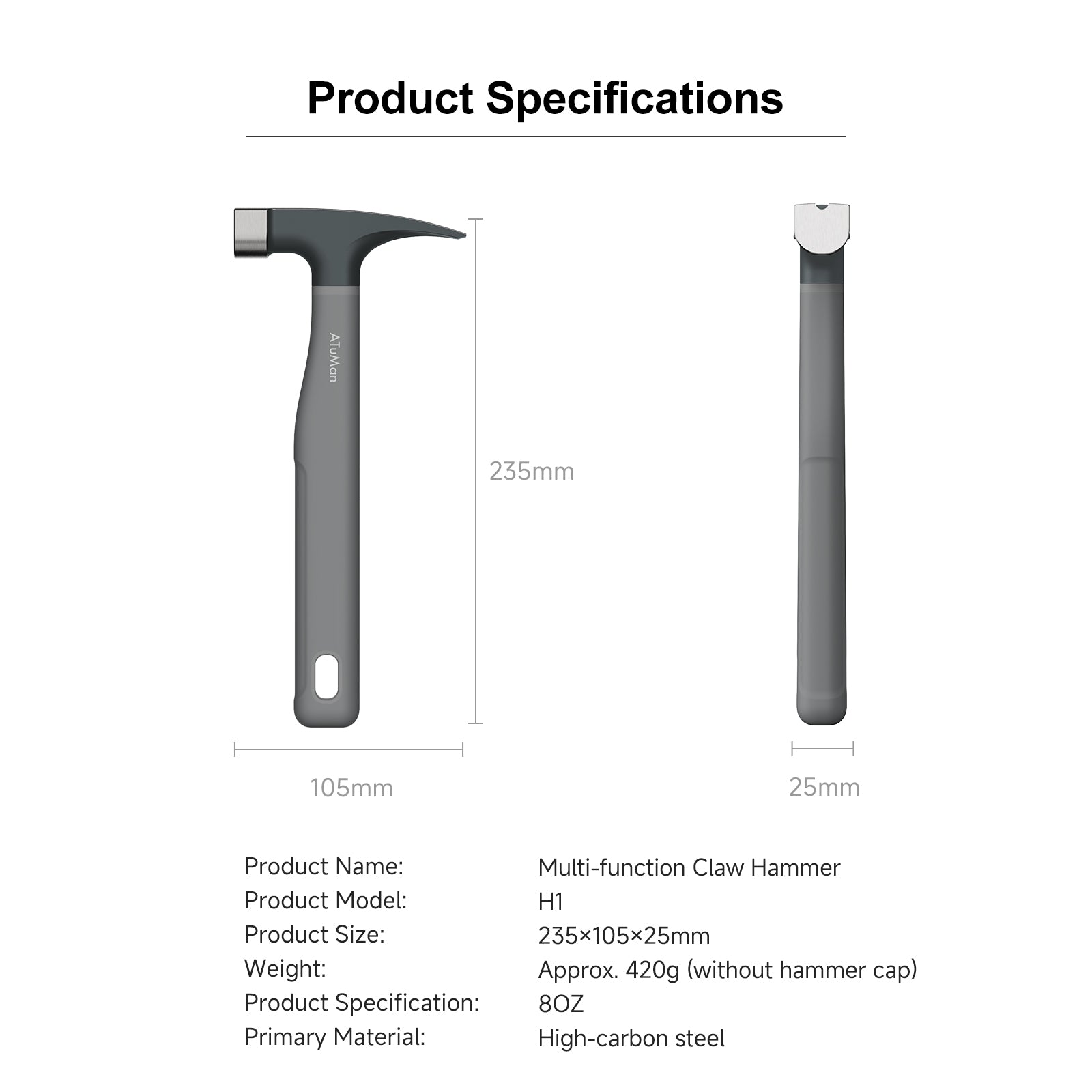 ATuMan H1 Claw Hammer