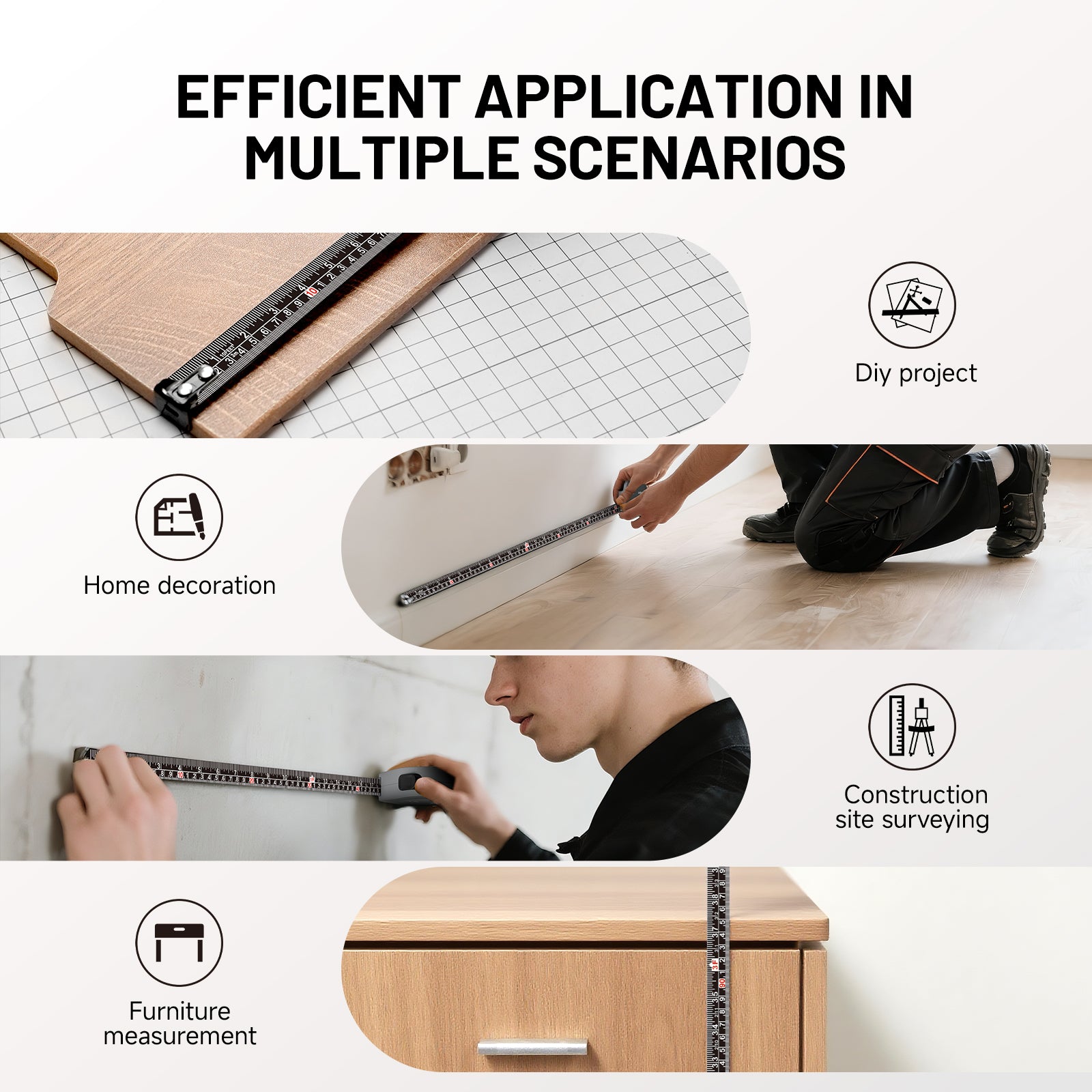 ATuMan TP1 High Precision Self-Locking Measuring Tape(3m)