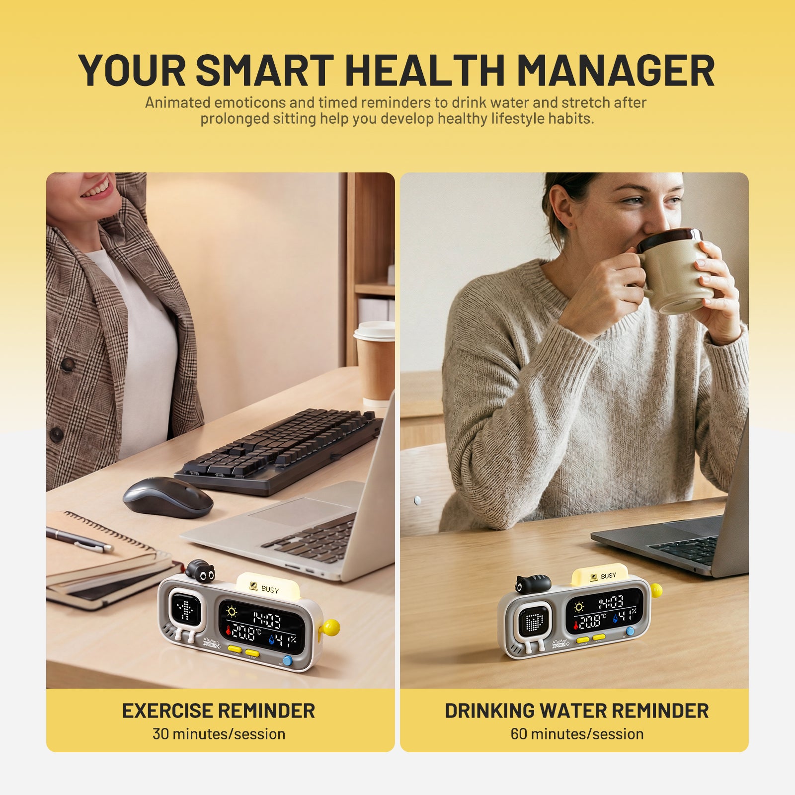 ATuMan MOOD A Retro Pixel Style Smart Thermohygrometer