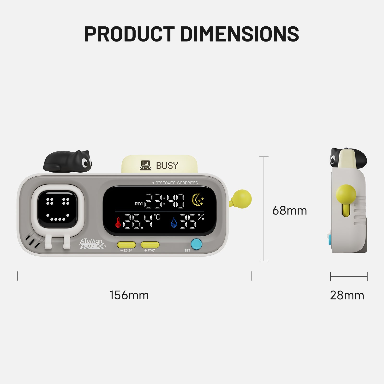 ATuMan MOOD A Retro Pixel Style Smart Thermohygrometer