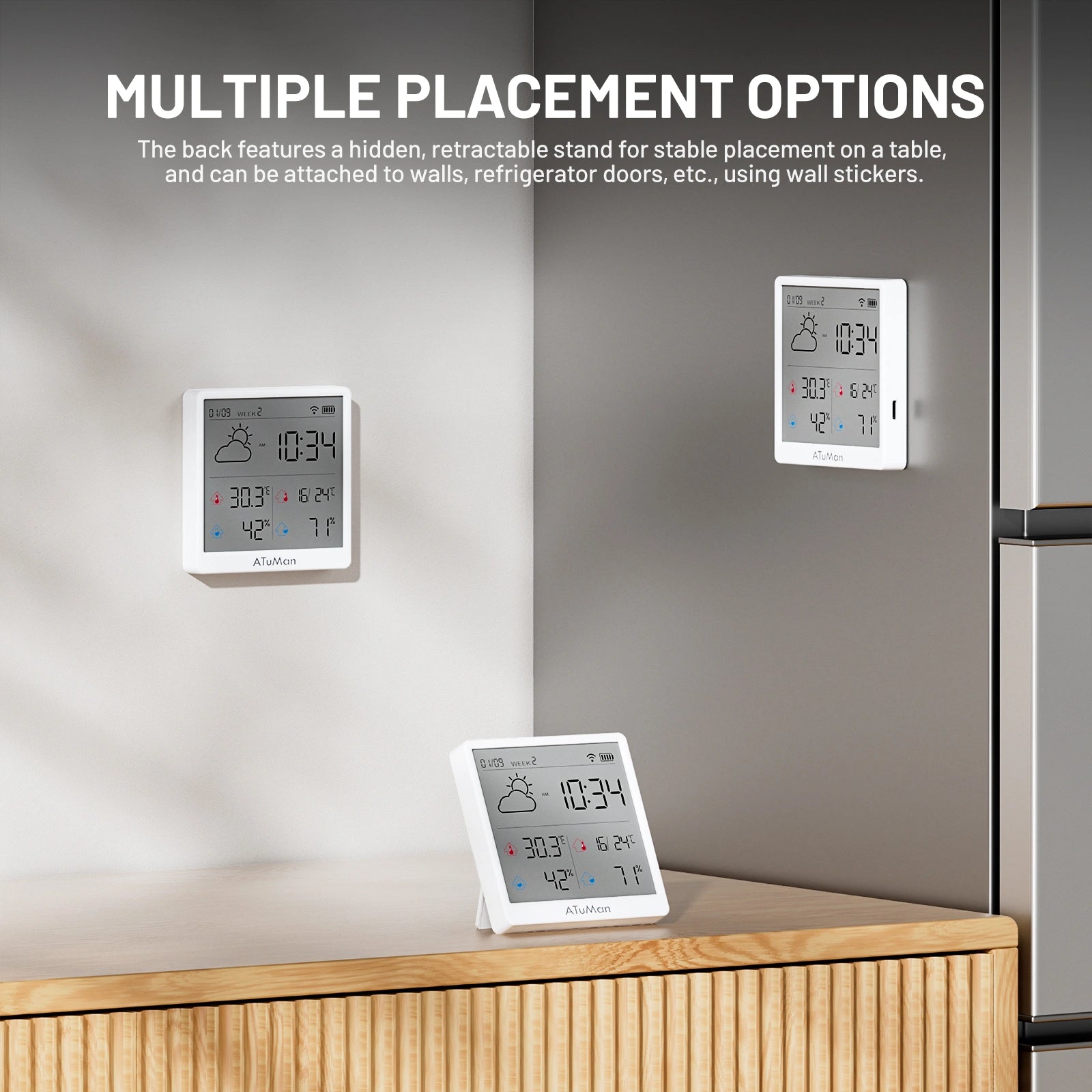 ATuMan TH3 Smart Thermohygrometer: Medium Home Air Series