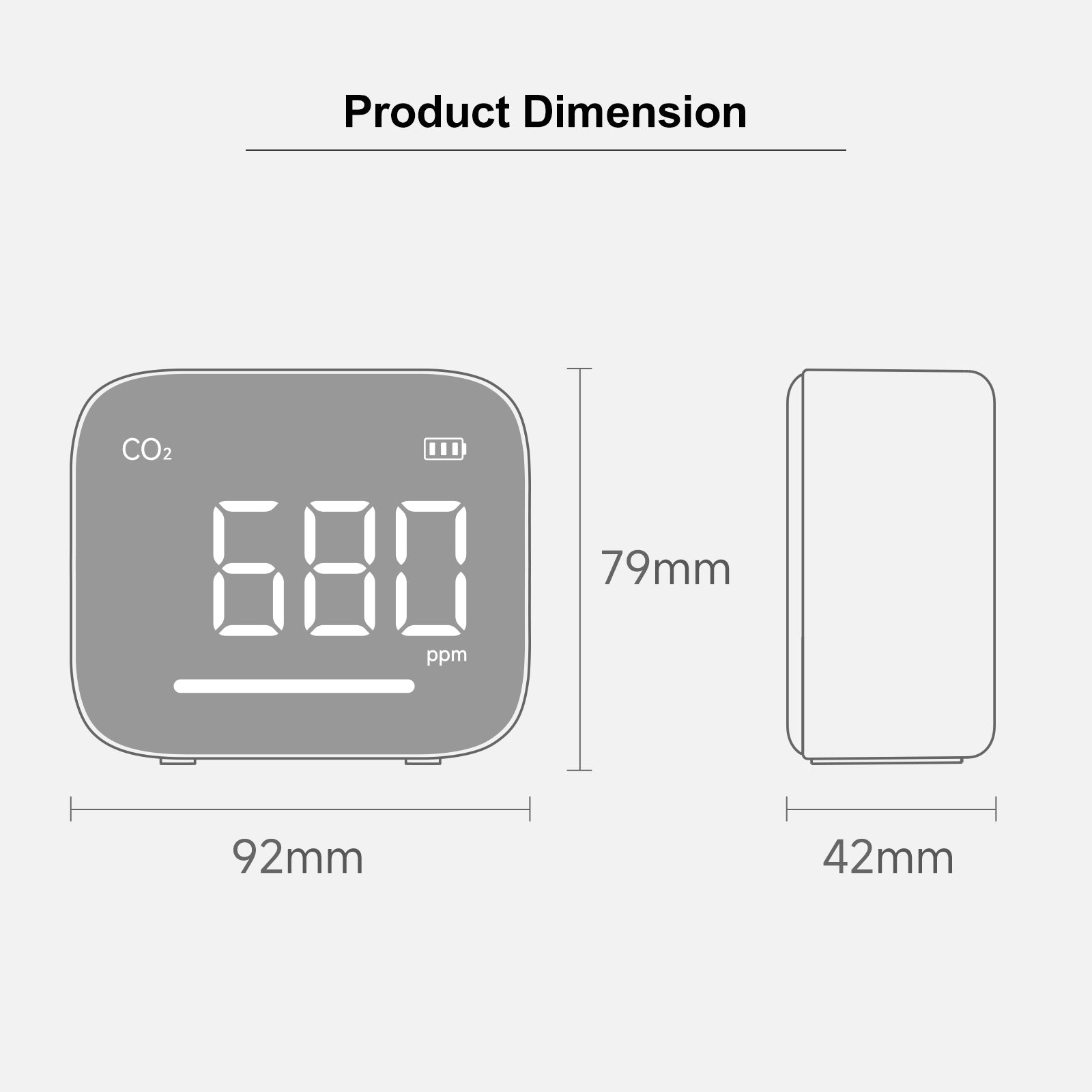 ATuMan CF1 Multifunctional Carbon Dioxide Monitor