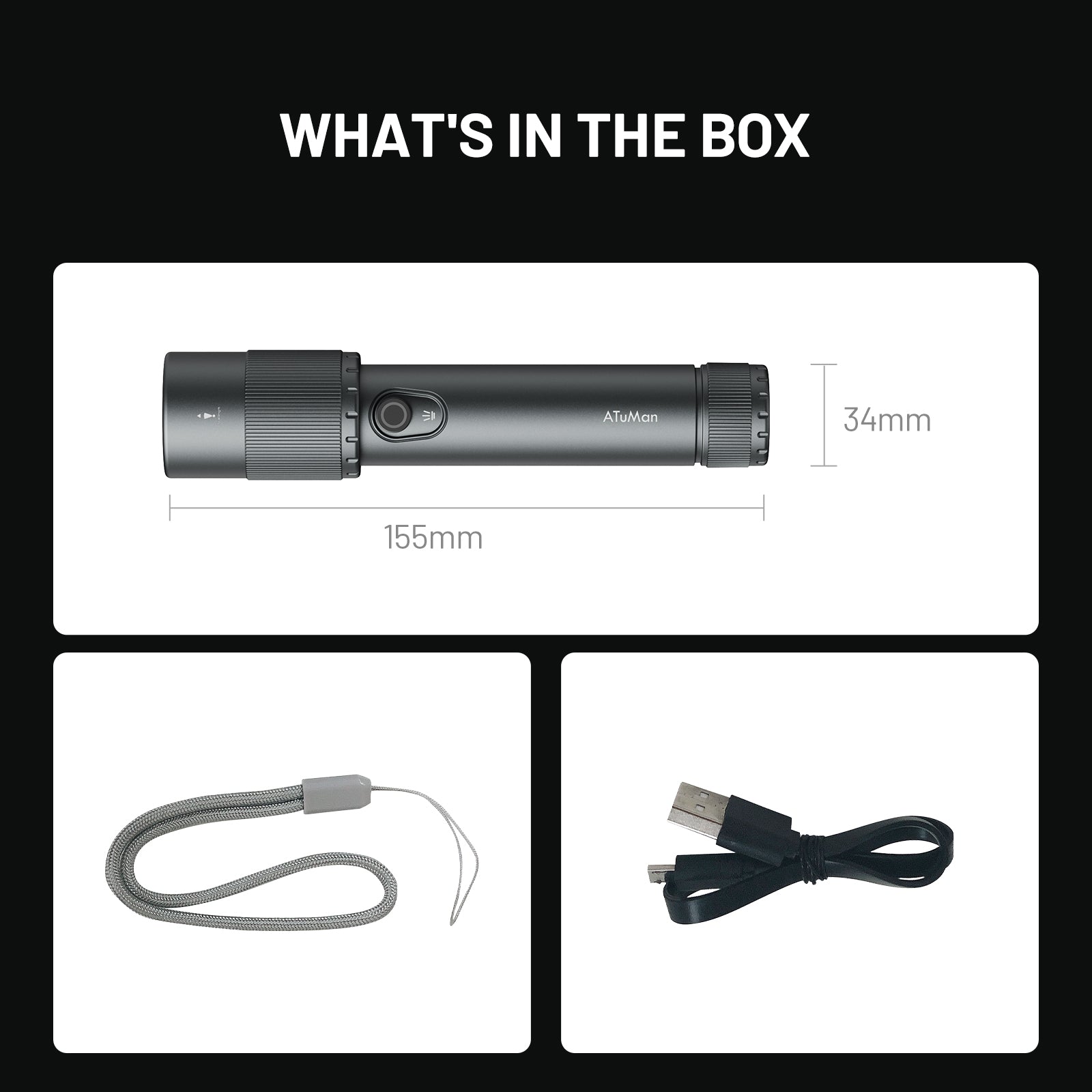 ATuMan Lite1 Straight Flashlight