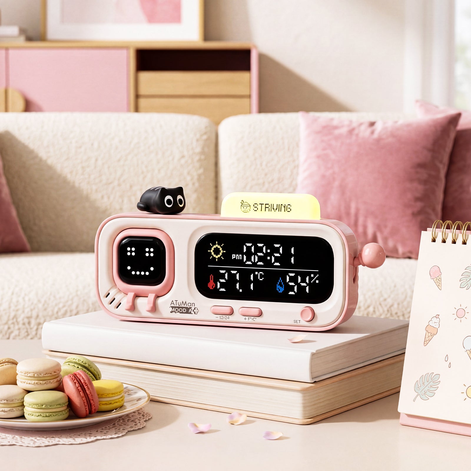 ATuMan MOOD A Retro Pixel Style Smart Thermohygrometer