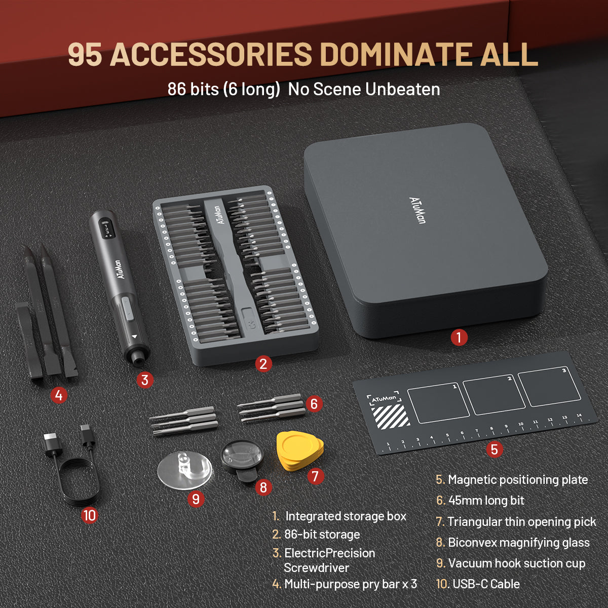 ATuMan E3 95-in-1 Electric Screwdriver Kit