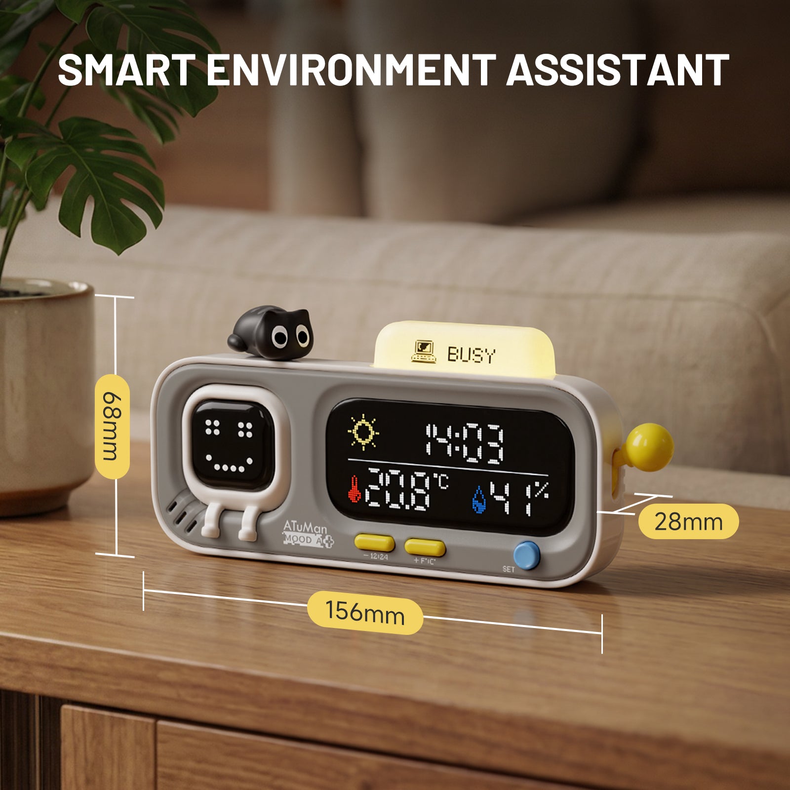 ATuMan MOODA Retro Pixel Style Smart Thermohygrometer