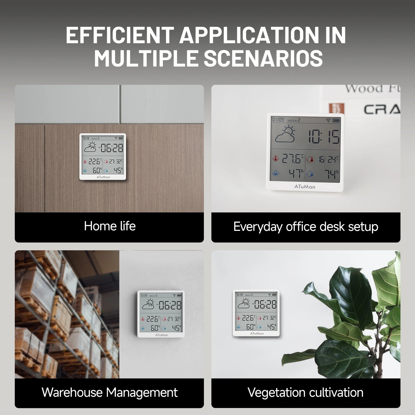 ATuMan TH3 Smart Thermohygrometer: Medium Home Air Series