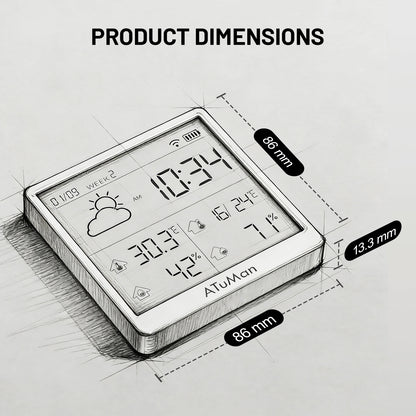 ATuMan TH3 Smart Thermohygrometer: Medium Home Air Series