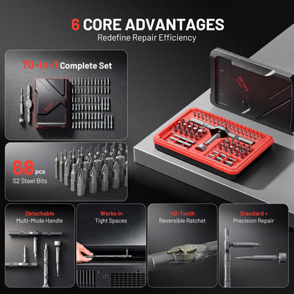 ATuMan RS1 MAX 70-in-1 Ratchet Screwdriver Kit